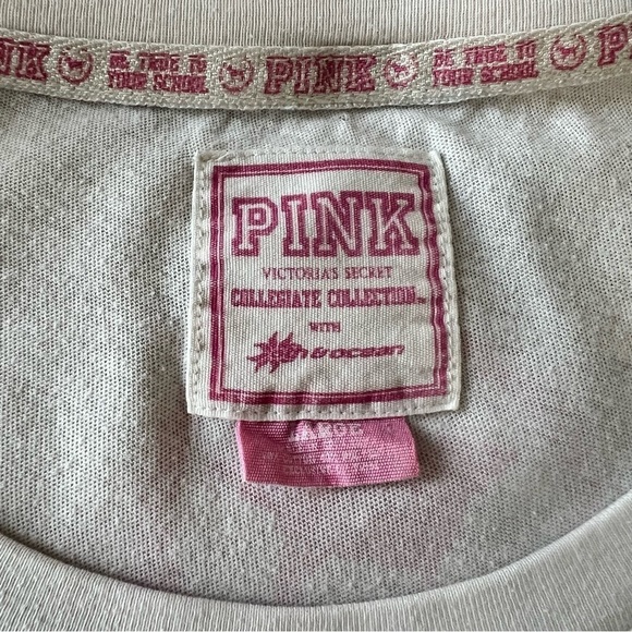 y2k PINK VICTORIA’S SECRET White Yellowjackets GA Tech Short Sleeve Sleep Shirt - Picture 3 of 10